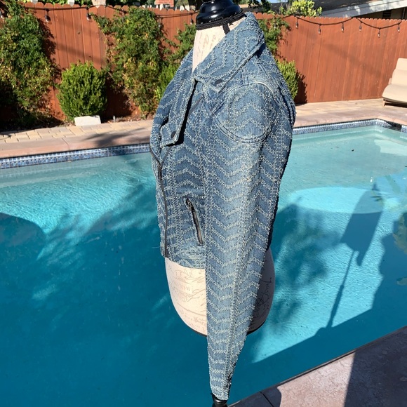 Free People Jackets & Coats Free People Etched Denim Jacket Poshmark